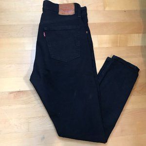 Black Levi's high-waisted jeans